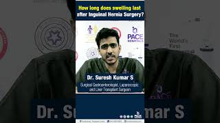 How long does swelling last after Inguinal Hernia Surgery  InguinalHerniaSurgery shorts [upl. by Yelrah91]