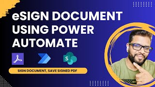 eSign document using Power Automate with Adobe Acrobat Sign adobe sharepoint powerautomate [upl. by Sevy]