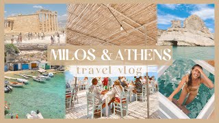 MILOS amp ATHENS GREECE VLOG  exploring Plaka Kleftiko Sarakiniko the Acropolis amp more [upl. by Rosalyn]