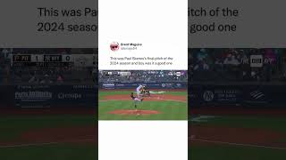 Paul Skenes final pitch of 2024 season shortsviral baseballclassic mlb baseball [upl. by Airahs]