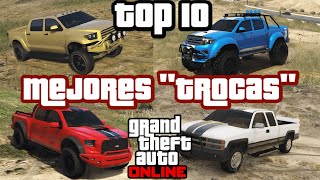 TOP 10 Camionetas tipo PICK UP del GTA Online Trocas chidas [upl. by Ellehcem]