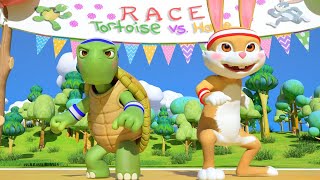 The Tortoise and the Hare  LolliTunes Animlas Kids Songs [upl. by Erl]