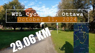 WTL Cycles 29 KM in Ottawa October 11 2024 4K ottawa bike cycling [upl. by Aicelaf]