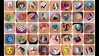 ♥ 45 Toe Nail Art Design Tutorials  Nail Art Compilation ♥ Дизайны Педикюра [upl. by Raymund]