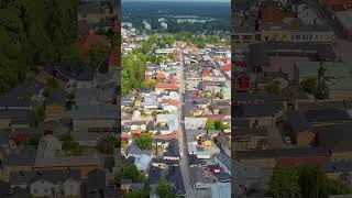 Finland Rauma finland rauma old unesco city travel relaxing music art drone song [upl. by Nodnelg]