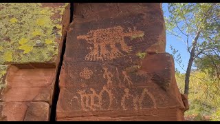 Sabertooth Cat amp other Ancient Petroglyphs  Near Sedona [upl. by Ramon]