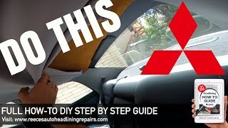 Mitsubishi Magna Sagging Headliner Repair  DIY HOW TO FIX CARS ROOF LINING [upl. by Wileen]