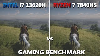 INTEL i7 13620H vs RYZEN 7 7840HS GAMING BENCHMARK TEST in 2024  Lenovo LOQ RTX 4050 Gaming Test [upl. by Alek]