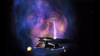 Star Trek Bridge Commander Nebula class vs Dominion Battlecruiser [upl. by Aiceila260]