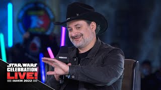 Dave Filoni joins us on stage at SWCA 22  Star Wars Celebration LIVE [upl. by Noxas799]