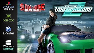 Need for Speed Underground 2  Side by Side Frame Rates  PS2 pal ntsc XBOX Gamecube Windows ReShade [upl. by Llebanna]