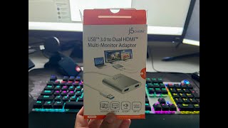 This USB 30 to Dual HDMI Multi Monitor Adapter is all you need [upl. by Refinney291]