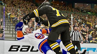 EA NHL 21 BIG HITS INJURIES AND FIGHTS [upl. by Yuh417]