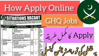 GHQ Civilians Jobs 2023 Apply Online  Pak Forces Jobs [upl. by Amak]