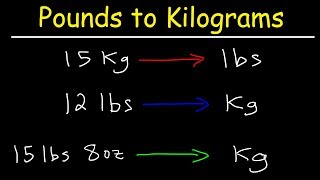 How To Convert From Pounds To Kilograms and Kilograms to Pounds [upl. by Ttik]