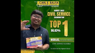 Dr Carl Balita Interview with our recent CBRC TOP 1 for Civil Service Exam Mr Brian Nicholas [upl. by Annmarie]