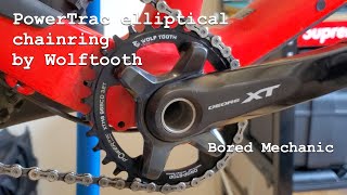 Wolftooth PowerTrac elliptical chainring install on XT M8000 [upl. by Grimes428]