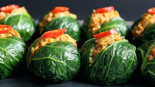 집밥 레시피｜참치 케일쌈밥 Home recipe｜Kale wrap with spicy tuna and rice [upl. by Durwin]