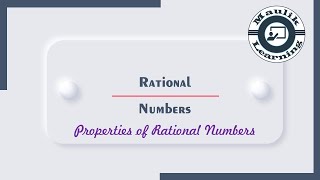 Additive Inverse and Multiplicative Inverse of Rational Numbers  properties of rational numbers [upl. by Aiuhsoj]