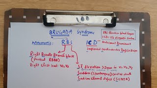 Brugada syndrome with mnemonic in less than 2 minutes [upl. by Idhem516]