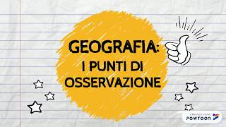 GEOGRAFIA I PUNTI DI OSSERVAZIONE [upl. by Jeannette]