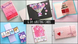 6 Easy Greetings Cards Ideas  Handmade Greeting Cards [upl. by Teece400]