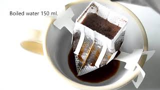 วิธีชงกาแฟดริปชนิดซอง  How to make coffee drip bag [upl. by Ninos]