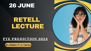 PTE RETELL LECTURE June 2024  Retell lecture Templates June 2024 [upl. by Xer]