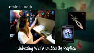 Dota 2  WETA Butterfly Sword Unbox and Genuine Monarch Bow Preview [upl. by Enileuqkcaj]