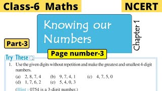 Class 6 Maths Chapter 1 Knowing Our Numbers  Part3 Try these page 3  NCERT Explain [upl. by Jilli]