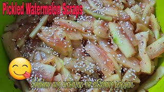 How to make Yummy Pickled Watermelon Scraps Atsarang Pakwan [upl. by Ajile]