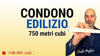 CONDONO EDILIZIO 750 metri cubi limite volumetrico L 72494 e 32603 [upl. by Anaib]