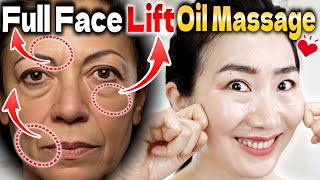 Full Face Oil Massage that Changes your Destiny in 10 days Tighten and Brighten Mature Sagging Skin [upl. by Leland665]