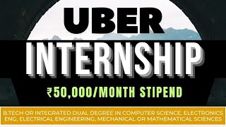 UBER ➤ SWE INTERNSHIP  ₹50000MONTH STIPEND  All Are Eligible  BTechDual Degree Students 🔥🔥 [upl. by Arvid309]