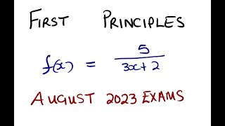 MATHEMATICS N5 DIFFERENTIATION  FIRST PRINCIPLES AUGUST 2023 mathszoneafricanmotives [upl. by Tibold]