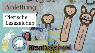 Anleitung Lesezeichen basteln  Tierische Lesezeichen selber basteln  DIY Bookmarks [upl. by Adnawad]