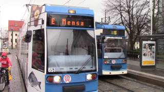 Rostock 2 Straßenbahn Treffen sich  Vor dem Weihnachtsmarkt [upl. by Nemrac]