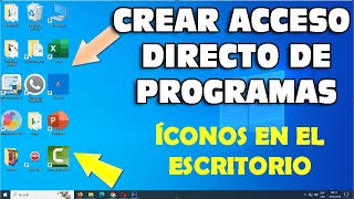 Como sacar un Acceso directo o Icono en el Escritorio [upl. by Vaientina82]