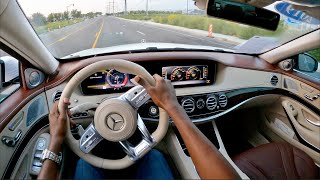 Amazing MercedesAMG S 63 Sedan POV Test Drive  Is the S63 AMG The Best Performance Luxury Sedan [upl. by Kramnhoj]