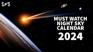 Night Sky Calendar 2024  Astronomy Calendar 2024 [upl. by Nilhtac]