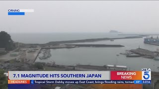 Powerful 71 magnitude earthquake hits southern Japan [upl. by Arised]