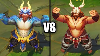 Dragon Oracle Udyr VS Primal Udyr Skins Comparison Rework 2022 League of Legends [upl. by Giovanna794]