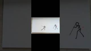 Stickman Fight Flipbook stop motion animation shorts [upl. by Renrew113]