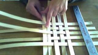 Basket Weaving Video 3 Weave a basic square or rectangular basket base [upl. by Bea]