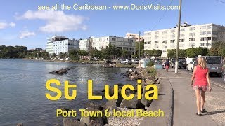 St Lucia Port Castries and local Beach Jean reports for Doris Visits [upl. by Anemix]