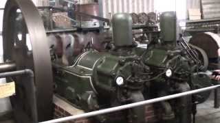 Ruston Hornsby 9HRC Twin Cylinder Stationary Diesel Engine [upl. by Alidis]