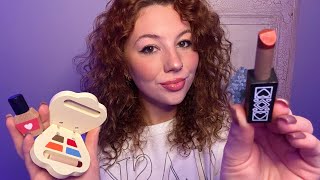 ASMR Doing Your Wooden Makeup Nails and HAIR✨💅🏻 up close personal attention [upl. by Anilak]