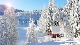 Musique relaxante zen calme et paysages magnifiques de neige et montagnes en hiver vus par drone [upl. by Bernete]