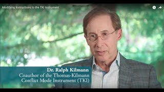 Modifying Instructions to the TKI Instrument [upl. by Bridges]