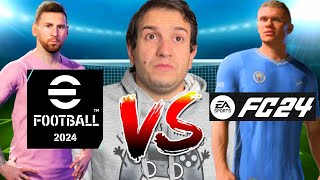 EA FC 24 VS eFOOTBALL 2024  SE I VIDEOGIOCHI PARLASSERO  Alessandro Vanoni calcio [upl. by Alamaj264]